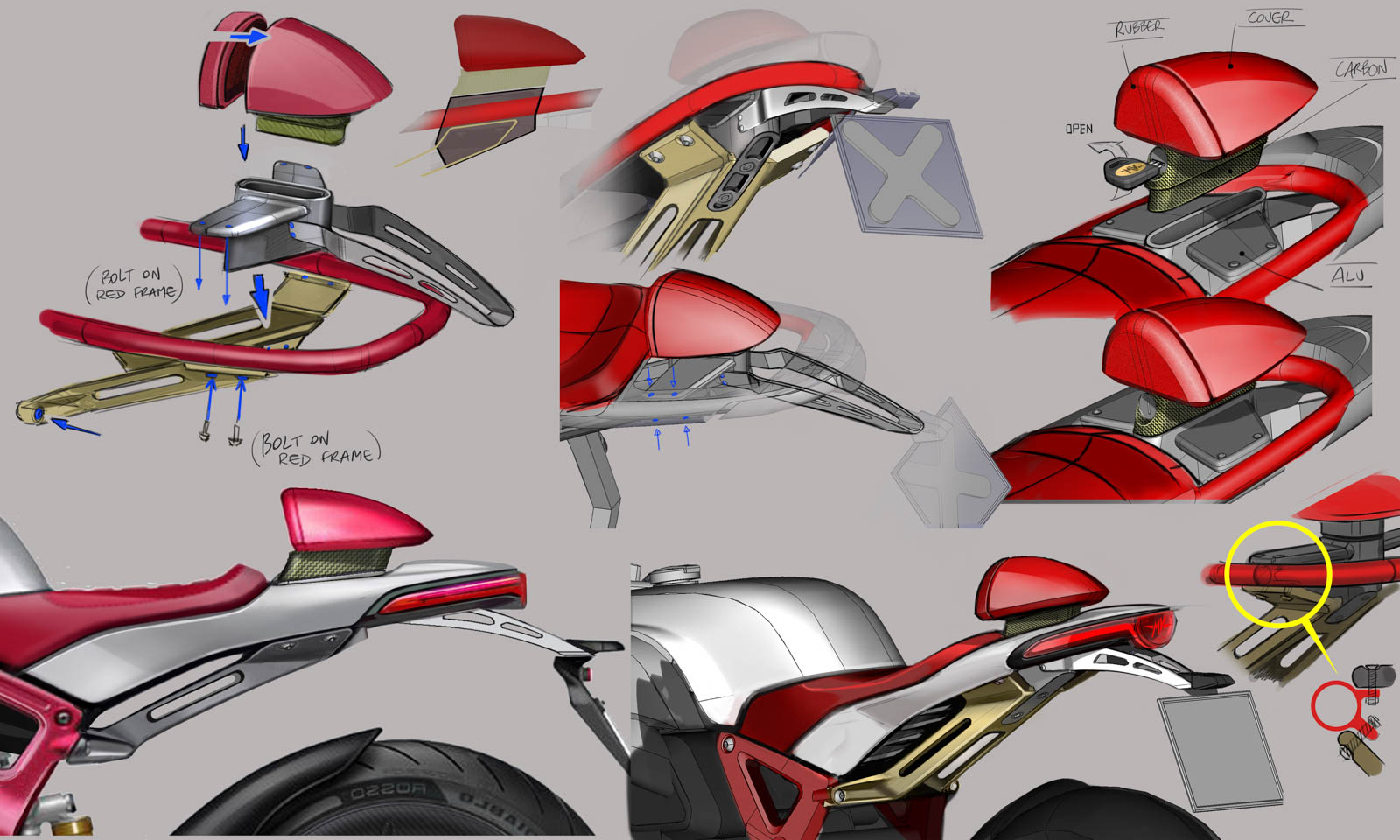 後單座蓋也可透過快拆機構更換為後座坐墊