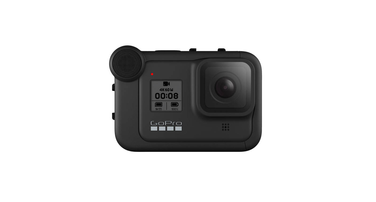 GoPro Hero8今年發表時,就一併推出多款衍生配件。透過Media Mod媒體配件這個外框,可額外安裝不同配件