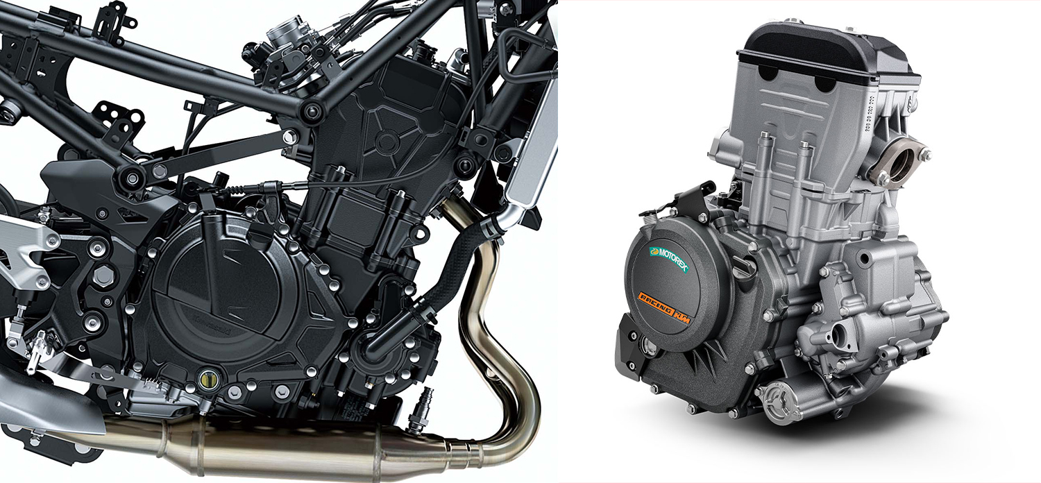 KAWASAKI NINJA 400的399c.c.並列雙缸引擎在動力方面佔據優勢