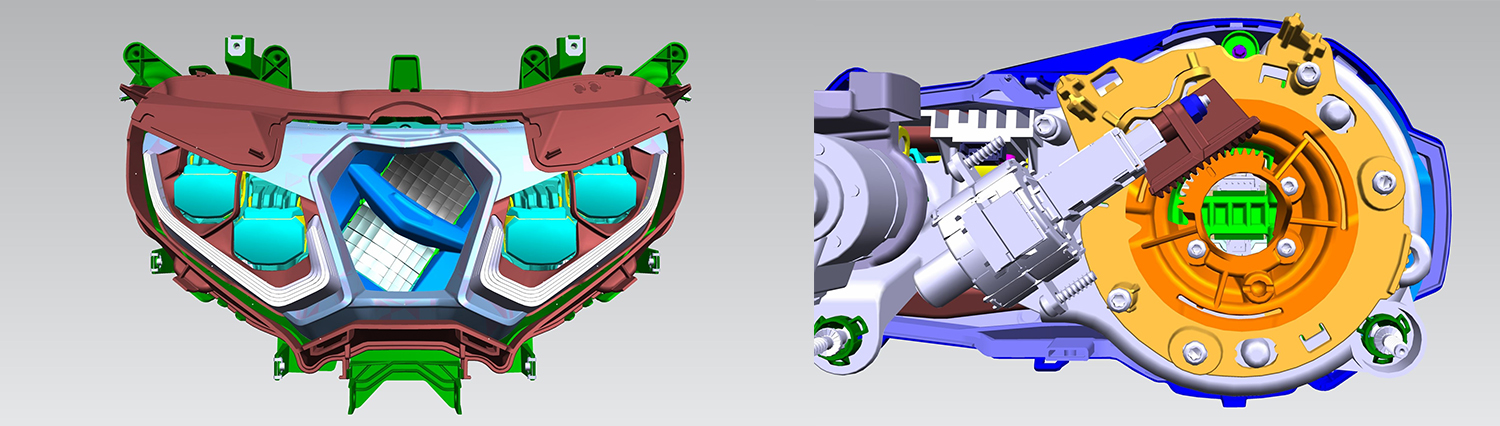 daptive Turning Light自動適應轉向頭燈結合IMU偵測車身來調整燈具角度