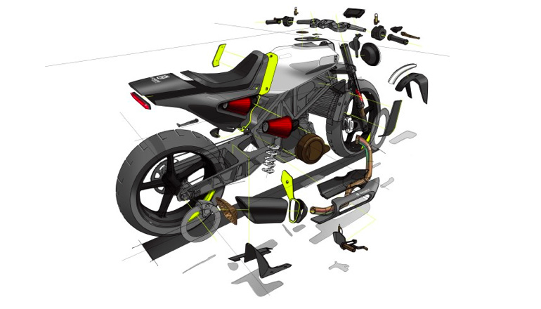 Vitpilen701量產版本捨棄坐墊下方車殼簍空以及外露香菇頭的設計