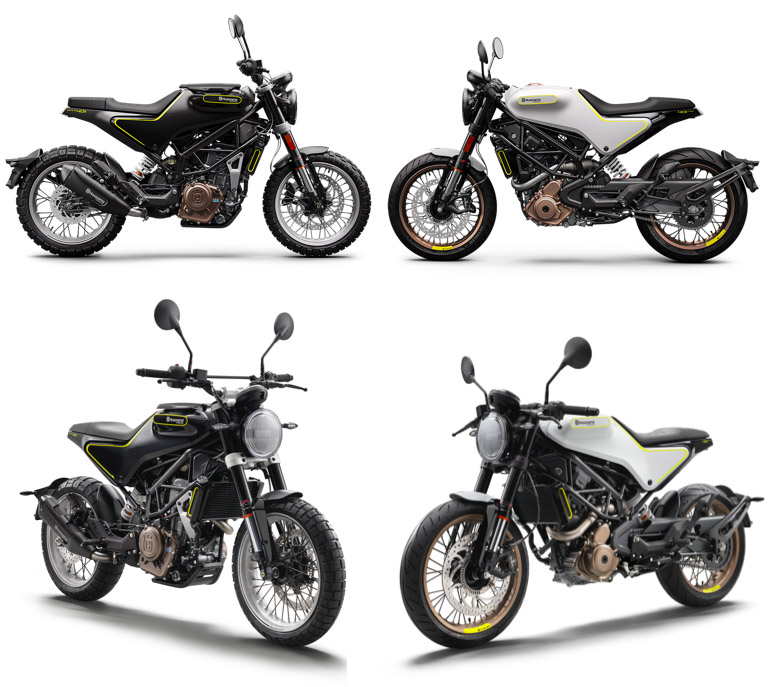 Husqvarna Svartpilen401（左）、Vitpilen401（右）兩款車