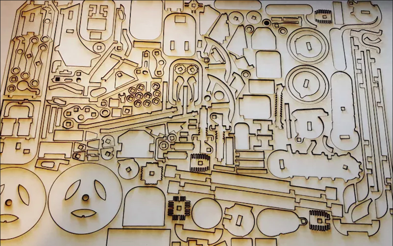 透過精細的雷射切割,180片木頭零件可是展現了絕佳的精細度