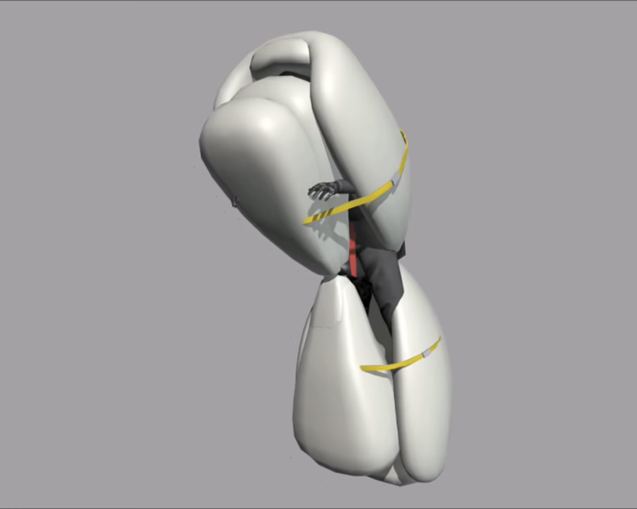 過去也有新創公司推出有如包熱狗般的安全氣囊Automatic Airbag For Bikers