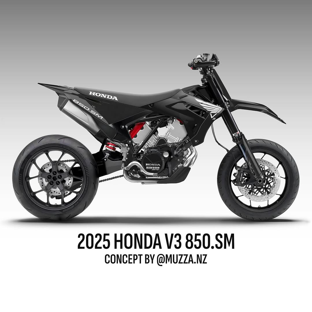 緊湊的V型三缸引擎,配上單搖臂設定,如果這台V3 850.SM真的推出,那絕對會成為市場上獨一無二的存在!