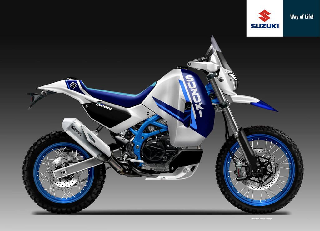 Oberdan Bezzi替V-Strom 650換上更大的Dakar風格油箱，前土除也改為更尖銳的鳥嘴風格，同時車尾部分換上非常有跑格的線條點綴