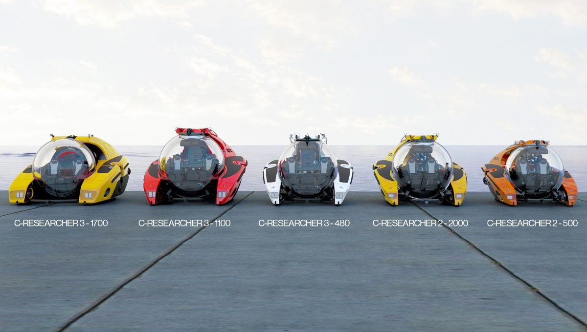 潛水深度可依照不同型號,從海平面以下500公尺到1,700公尺之間