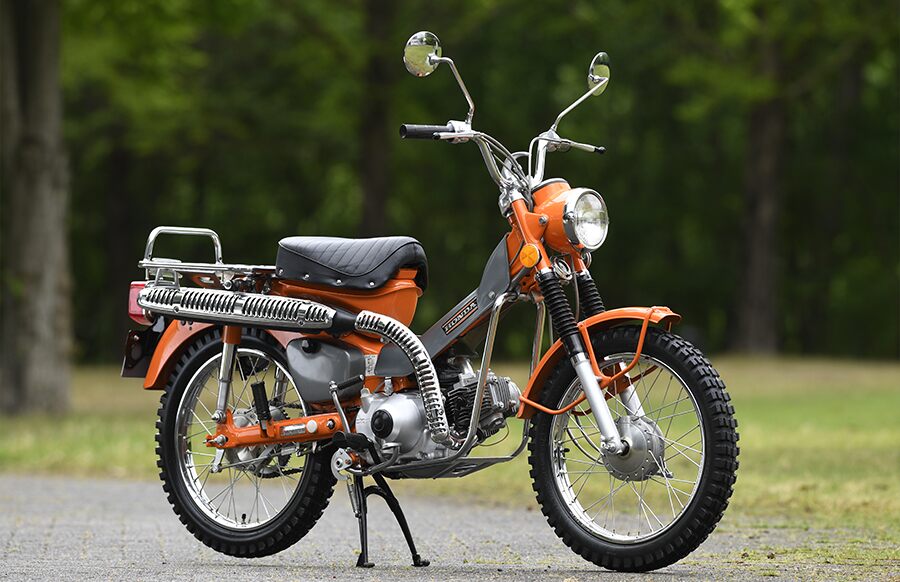 1973 HONDA CT90。這輛由CUB衍生而來的冒險小車，在美國引起取多人喜歡