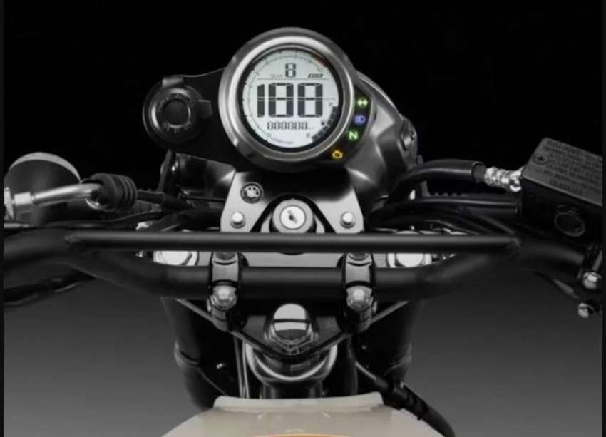 儀表使用跟XSR類似的單色液晶圓錶,旁邊有12V插座