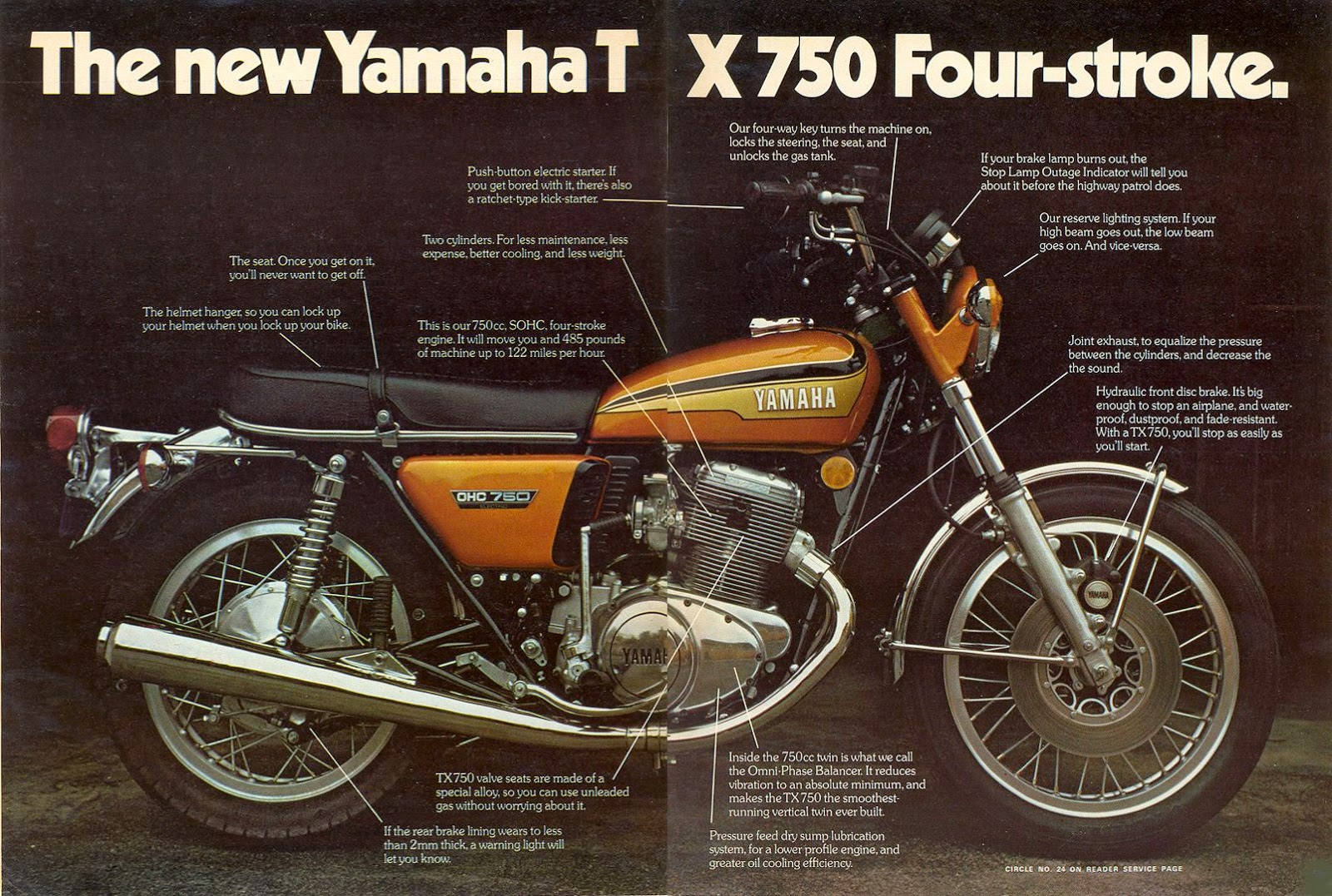 YAMAHA 算是比較中規中矩,推出直二引擎的TX750,低調地從歐美車廠那分食市場