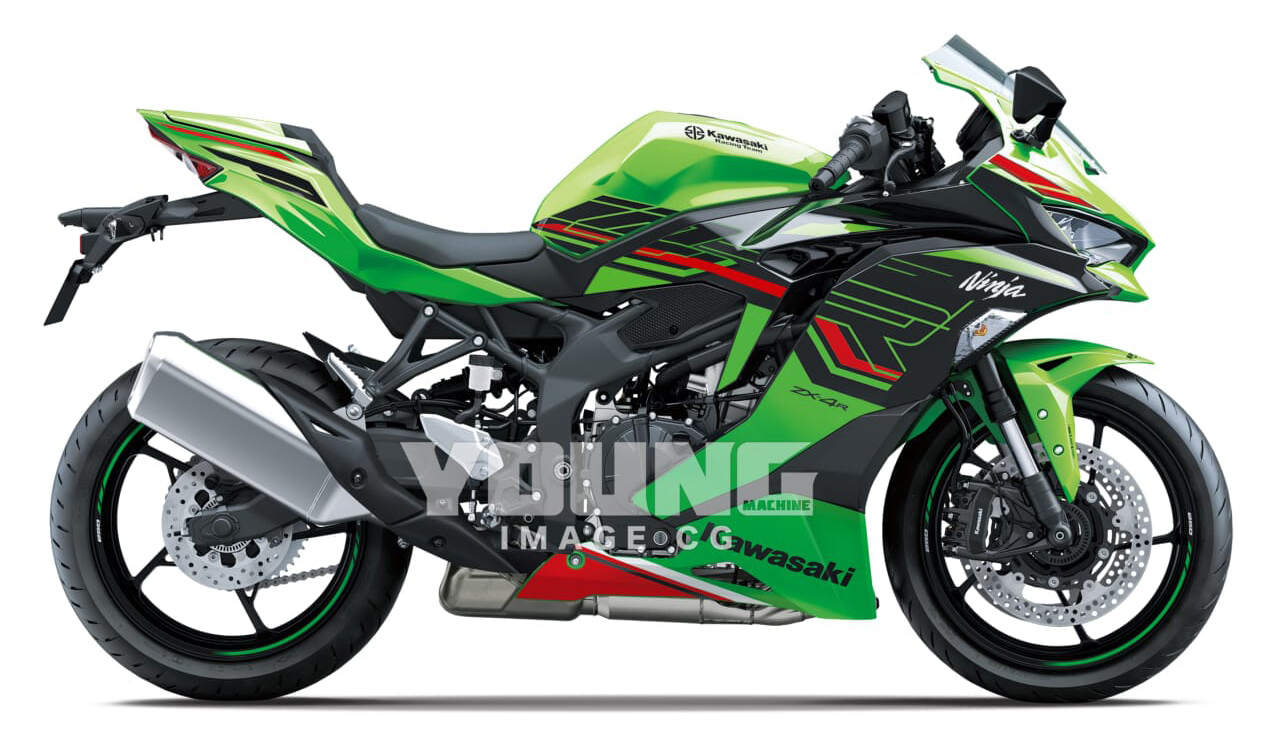 Young Machine製作的ZX-4R預測圖,前煞車升級為雙碟