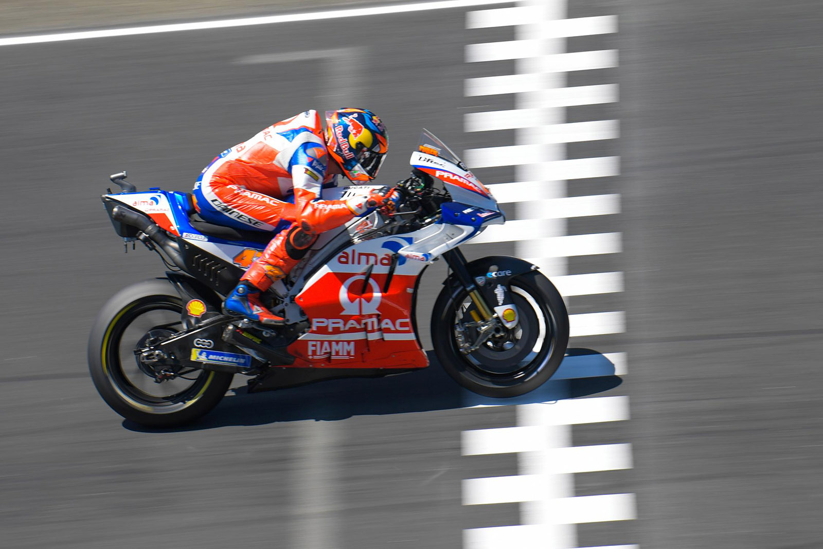 Ducati衛星車隊Pramac旗下車手Jack Miller以第四名完賽，表現相當亮眼