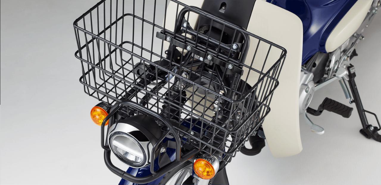 為避免貨物引響車輛照明,LED大燈設置於菜籃前方