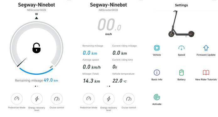 KickScooter MAX支援手機控制許多功能