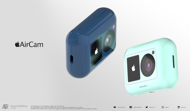 AirCam的渲染圖有著和目前iPhone類似的顏色選擇