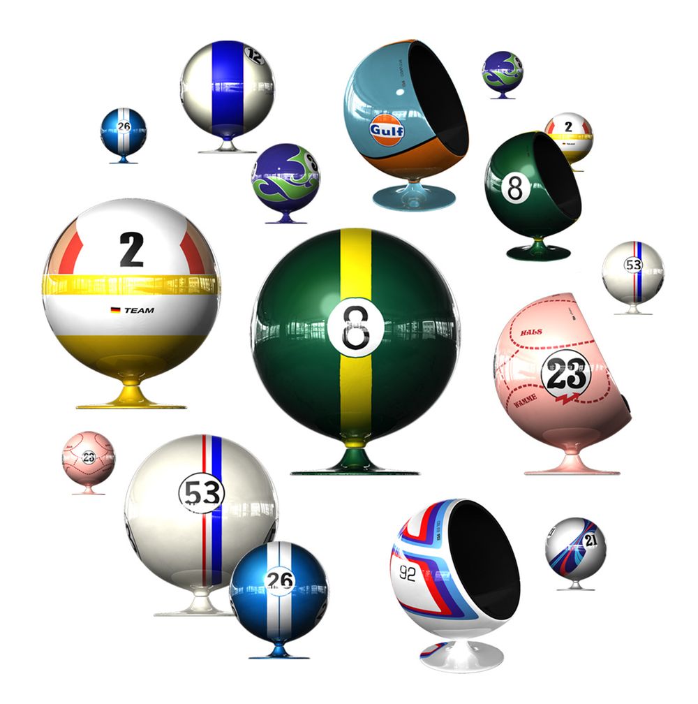 結合手工椅與賽車塗裝,讓每一張椅子都是值得收藏的藝術品