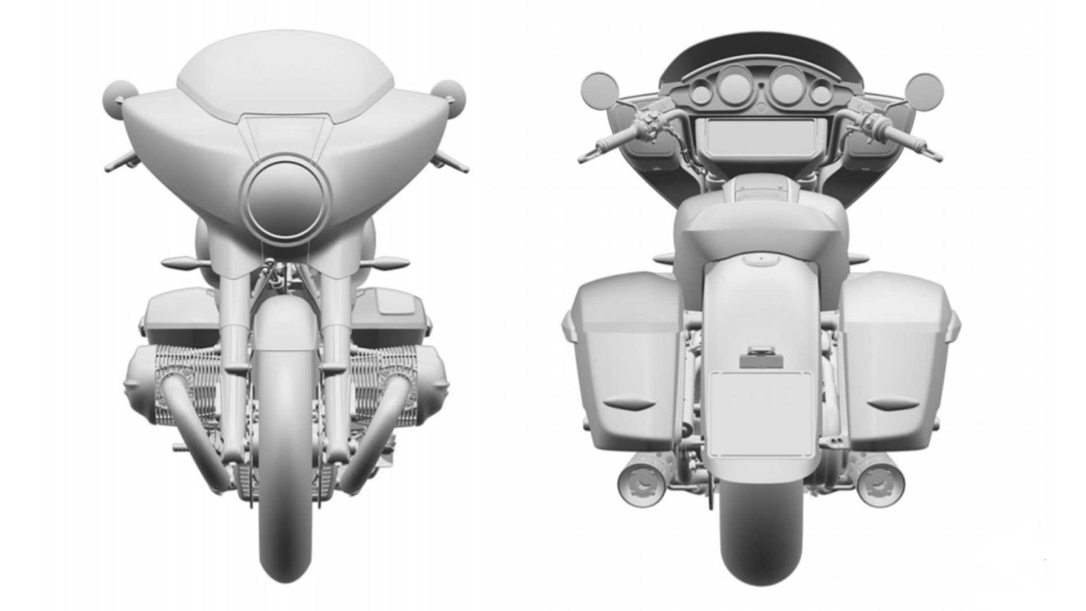 有罩版本的R18會在車頭裝上蝙蝠翼風格的擋風鏡