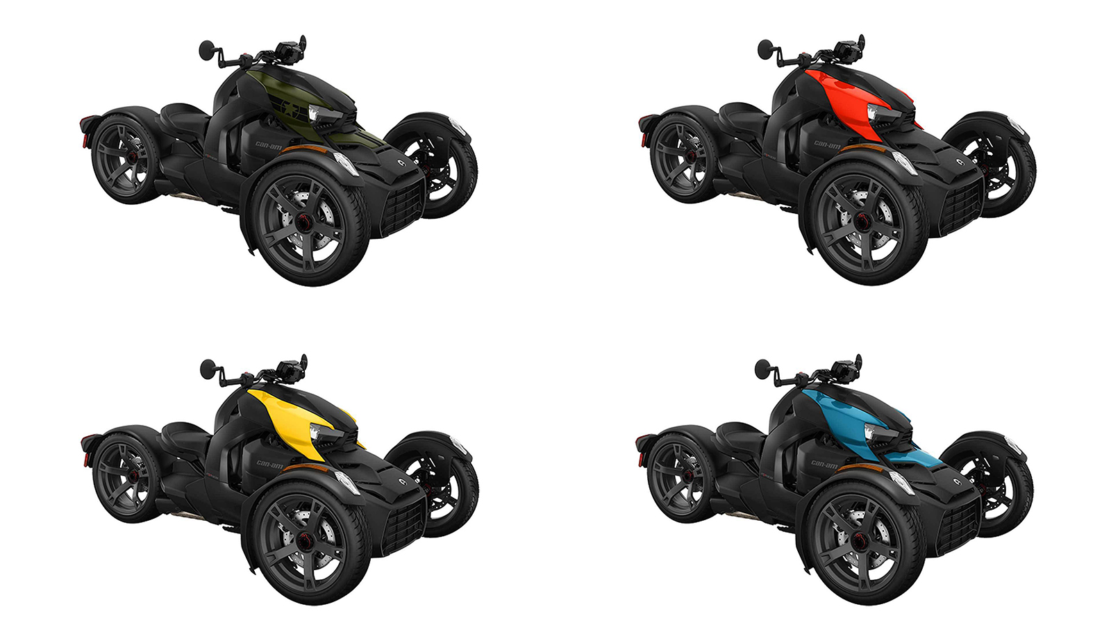 除了常見的四種車色之外，Ryker本次光是原廠就推出了高達12種的車色提供車主選擇