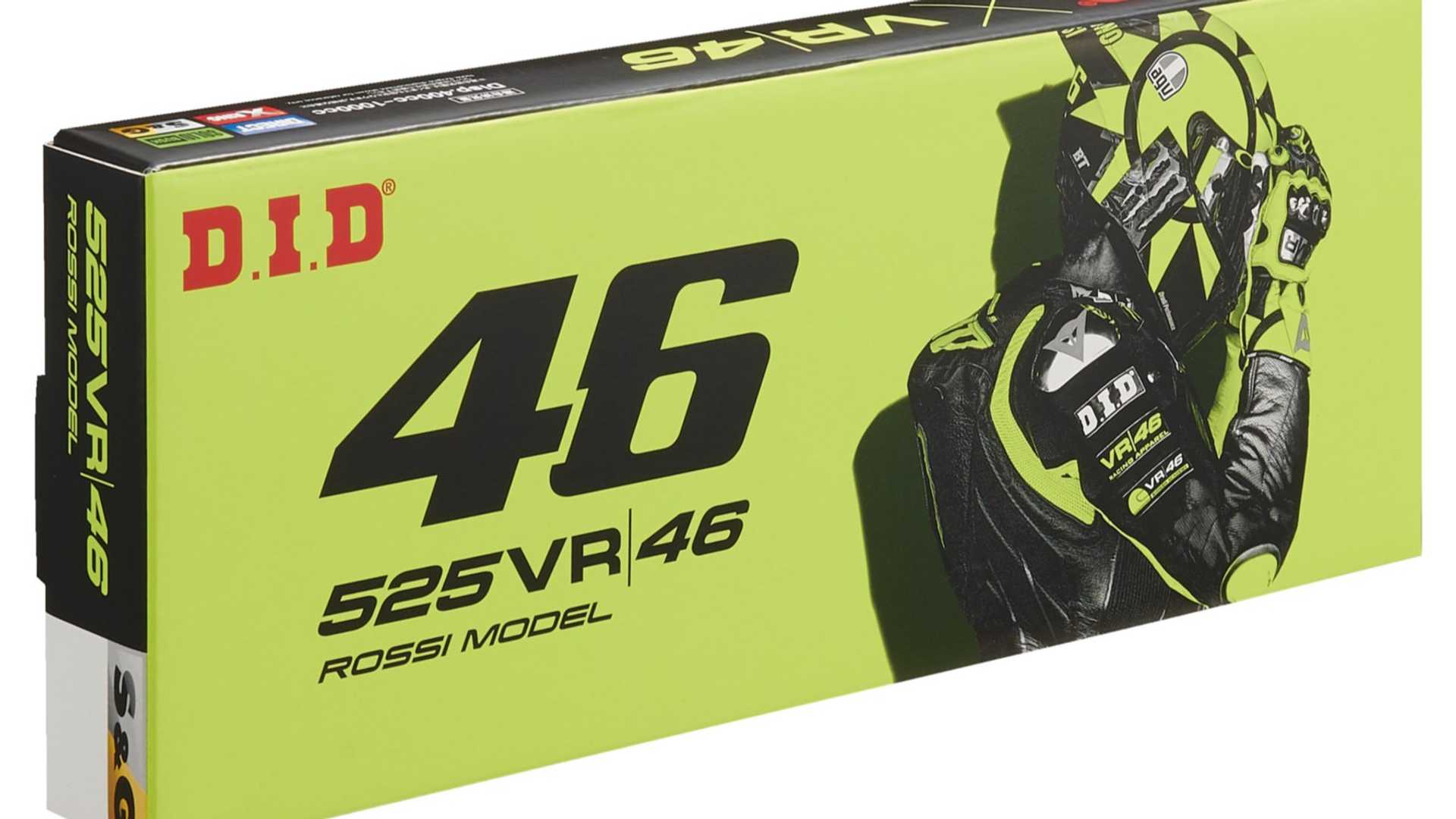 外包裝使用Rossi招牌的螢光黃配上Rossi帥氣的身姿