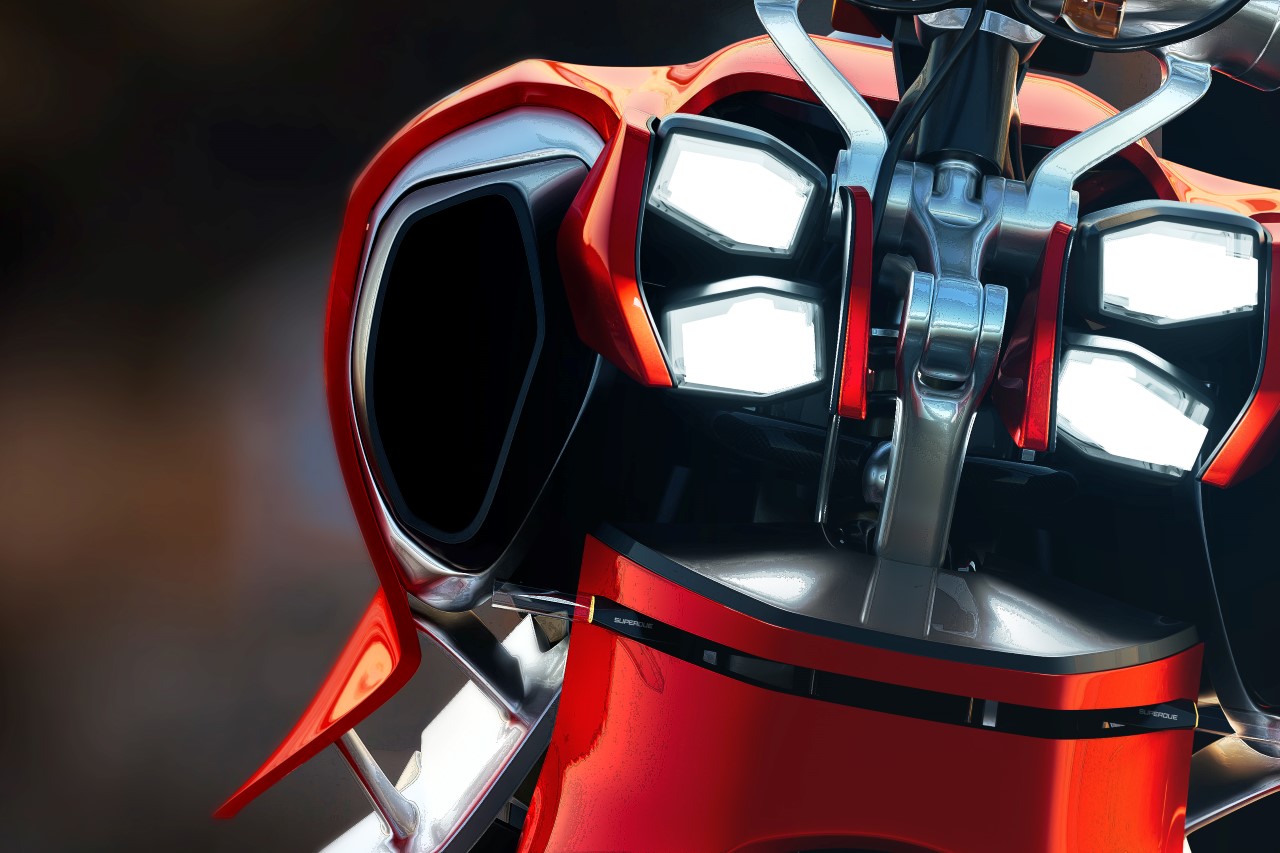 超科幻的頭燈設計，哪天會變形講話似乎都不意外