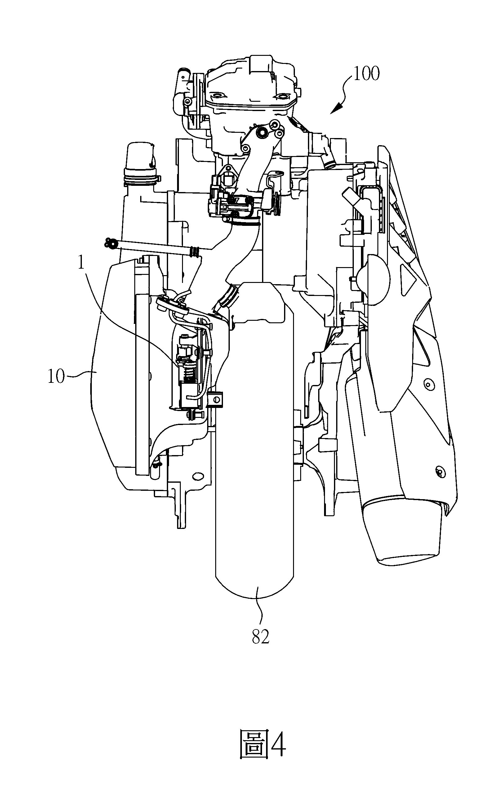 不難看出這顆引擎是SYM的水冷引擎