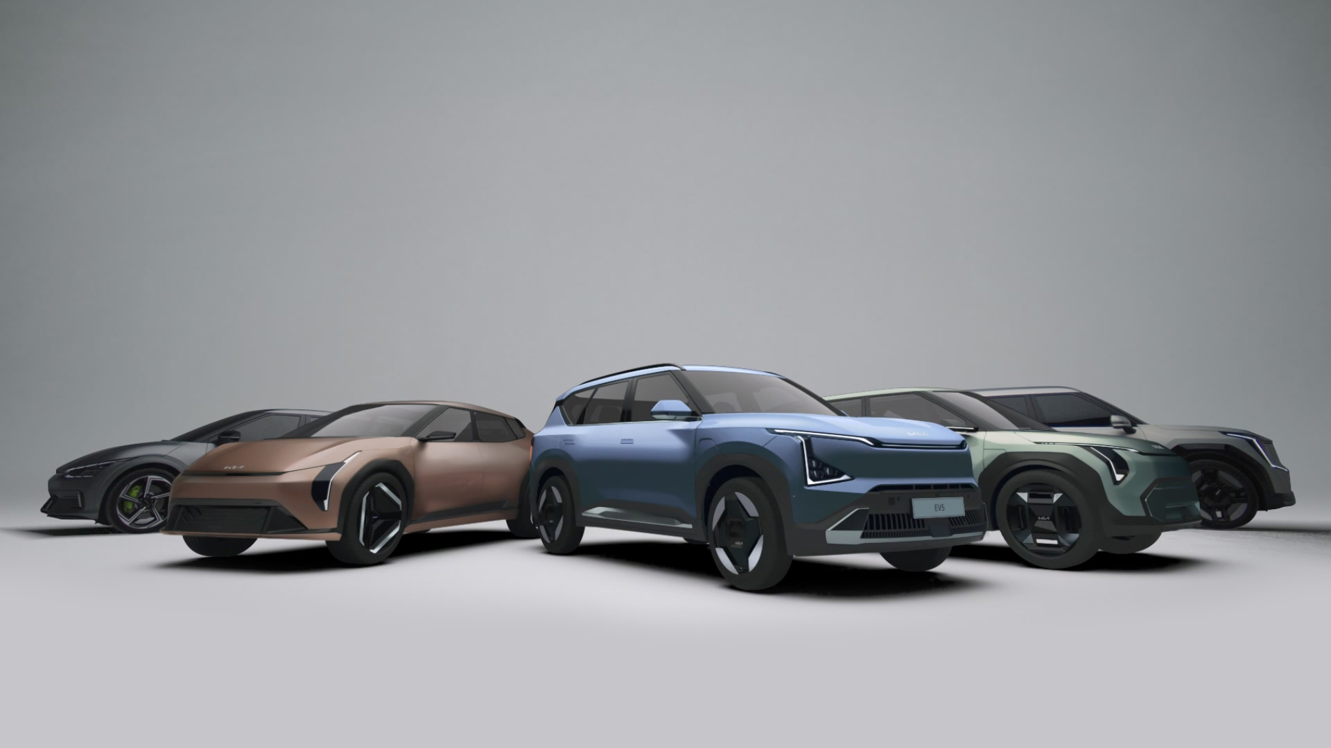 品牌陣列除現有的 EV6 與 EV9 之外,也將擴展推出電動休旅 EV5、與 EV4 及 EV3 兩款全新車型。