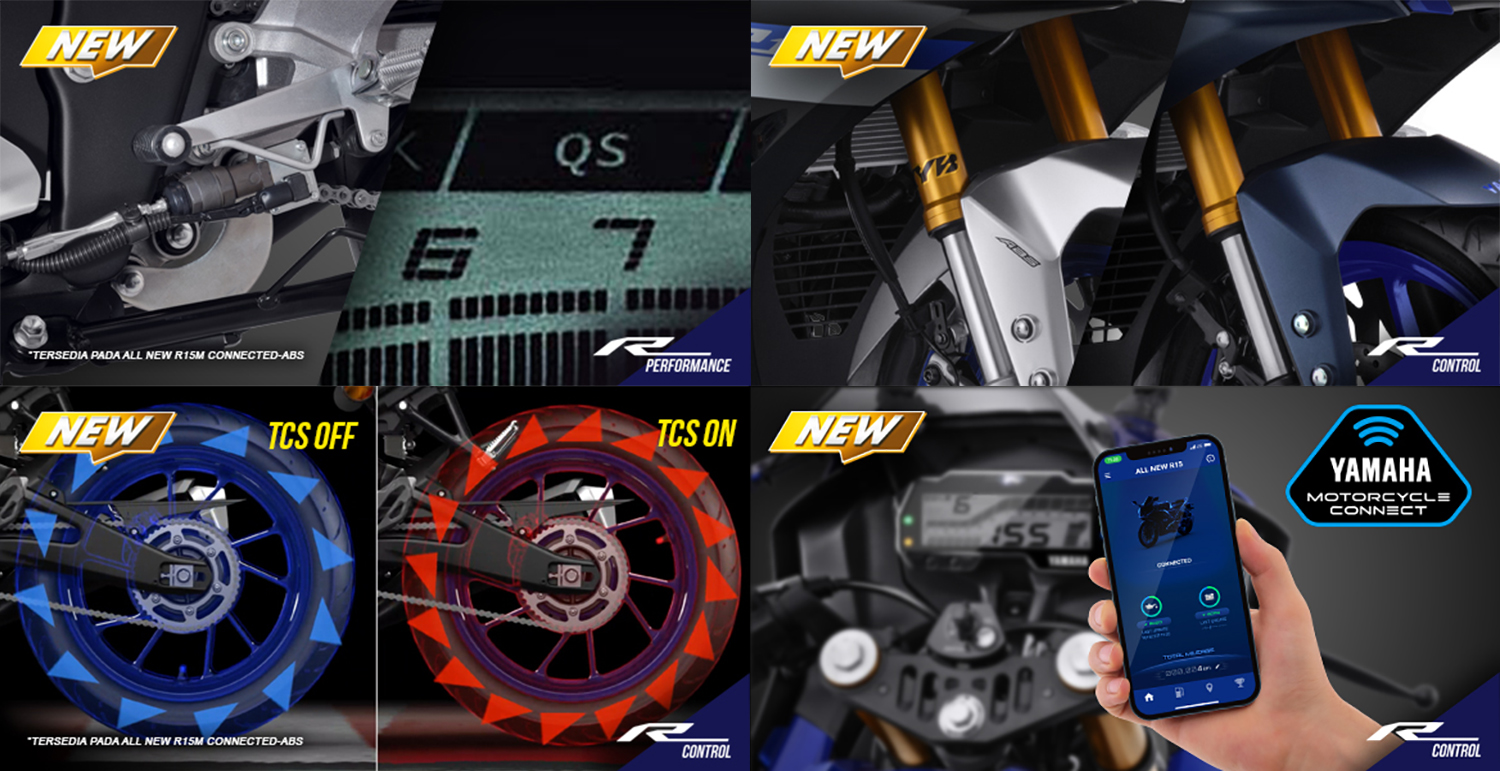 YZF-R15 V4.0/M擁有包含TCS、儀表手機連線、進檔快排等超豐富的配備功能