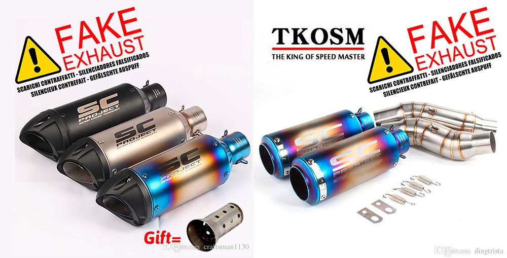 許多人喜歡改裝這種鈦合金排氣管或碳纖維排氣管,選購時一定要注意是否為官方正品。