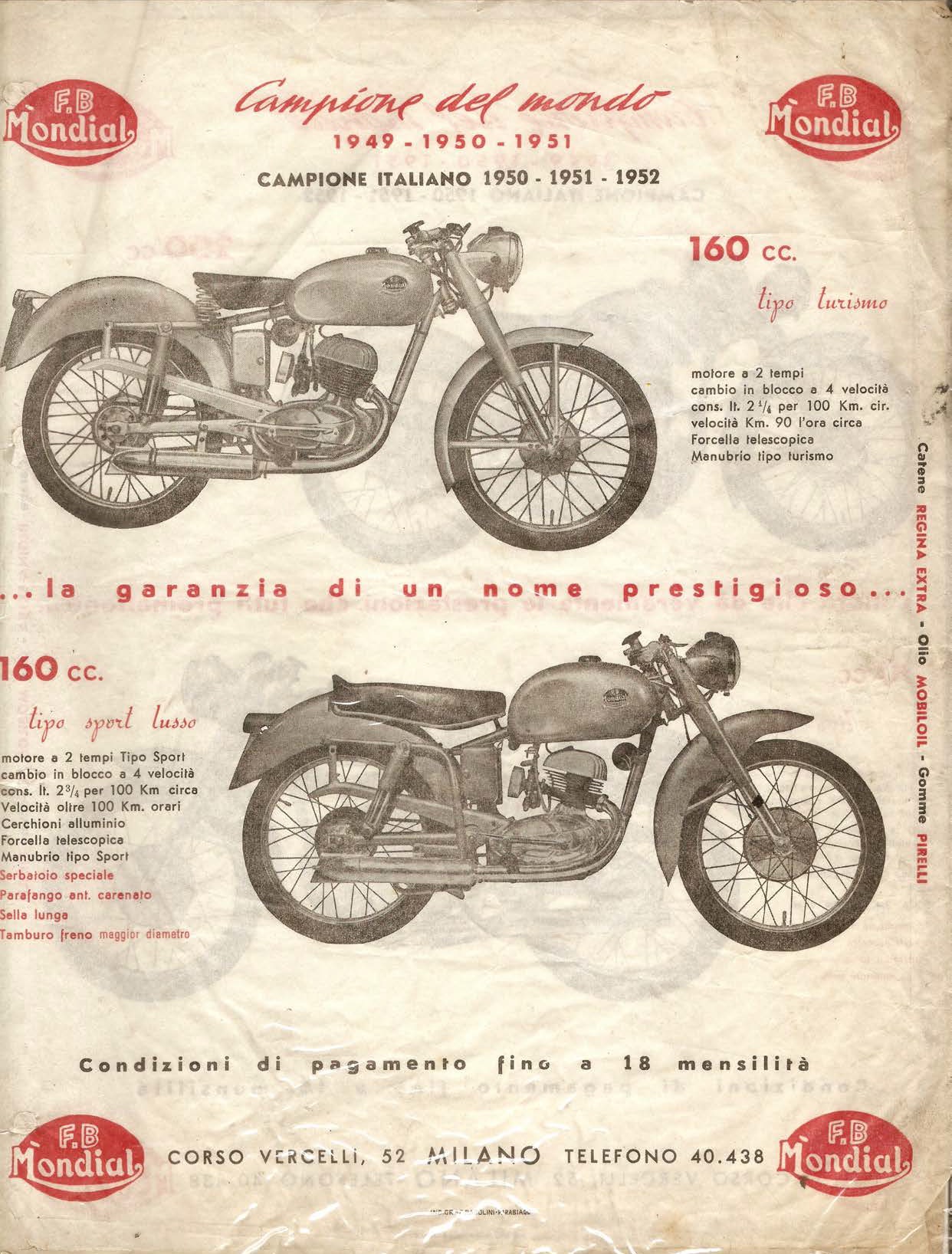 期間F.B MONDIAL 趁勢推出各種市售車款，雖然價格較高，但性能優異，品質精良，很受市場歡迎