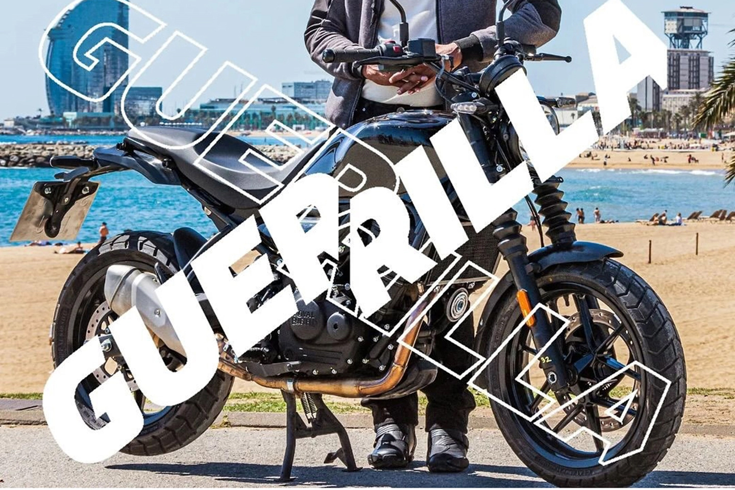 Guerrilla 450是Himalayan 450的孿生兄弟車款，採用17吋輪框配更短的懸吊行程