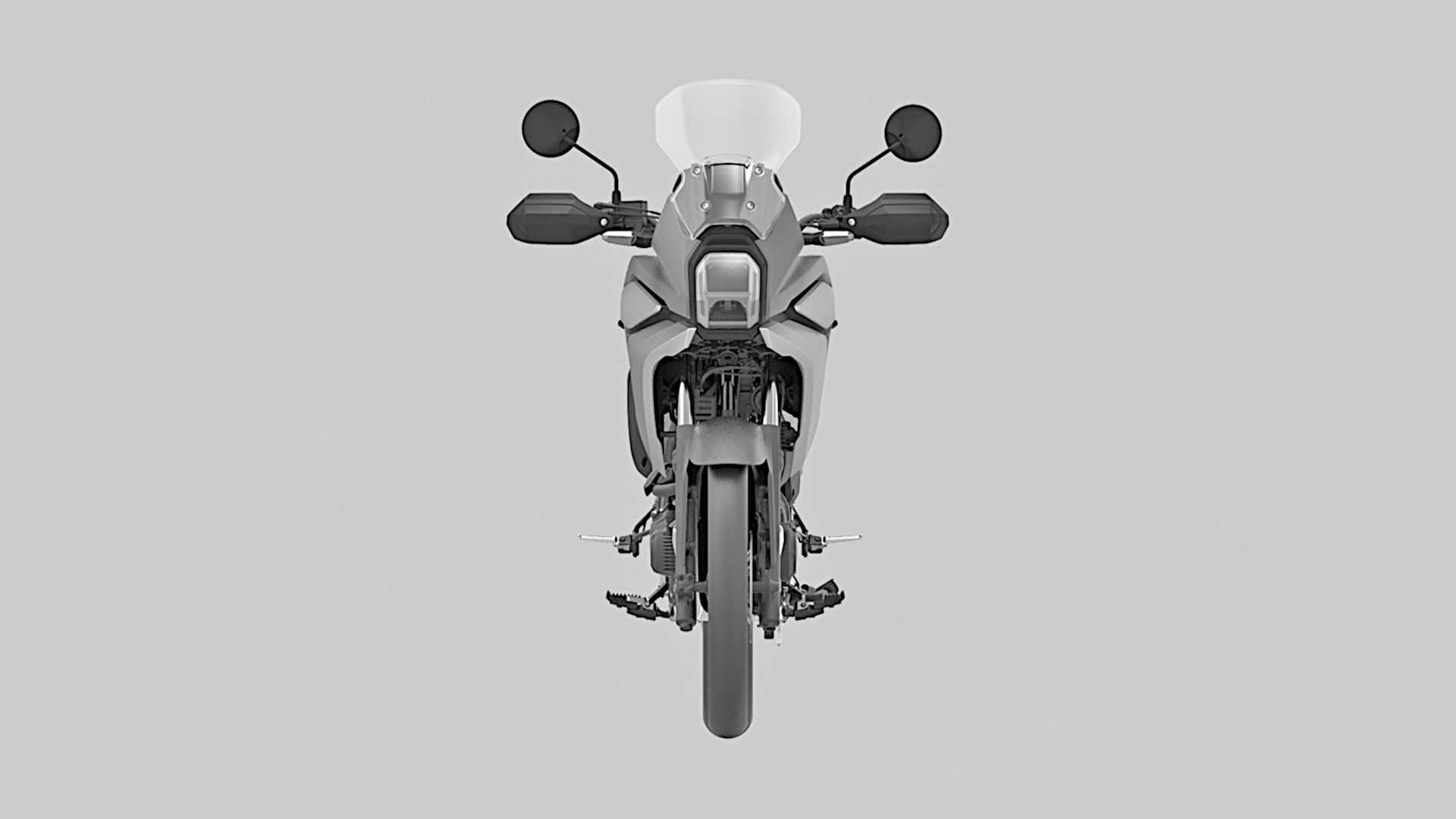 HONDA NX專利圖能看到和前輩們類似的車頭大燈設計