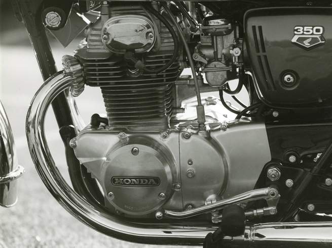 CB350的四行程325cc空冷OHC引擎,在1968-1973年間,熱銷超過25萬台。圖片來源.CycleWorld