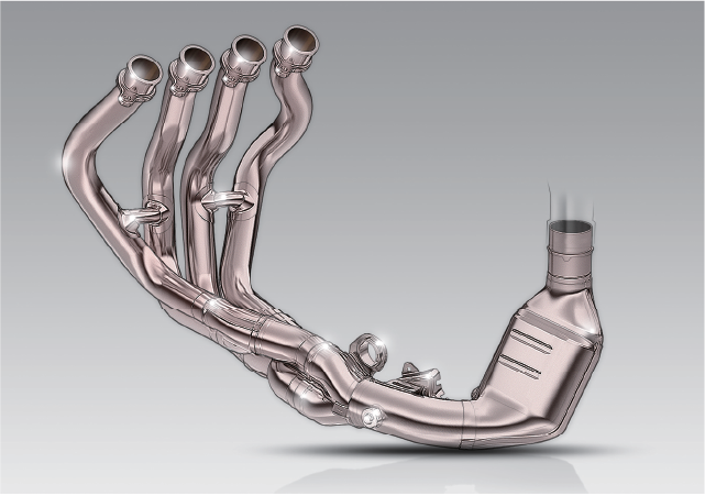 排氣管部分也透過管徑調整,加上觸媒加大來應對