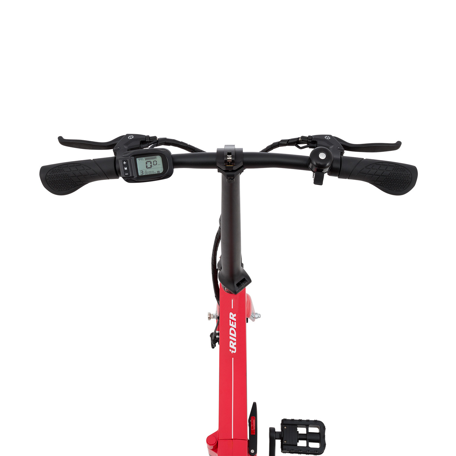 握把上內建小小的LCD儀表，可以顯示剩餘電量，切換不同的動力模式