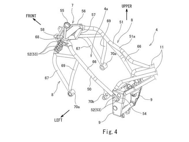 針對拆卸式車架的疑慮，KAWASAKI也在專利文件中提到，拆卸部分的車架會採用更高強度的材質打造