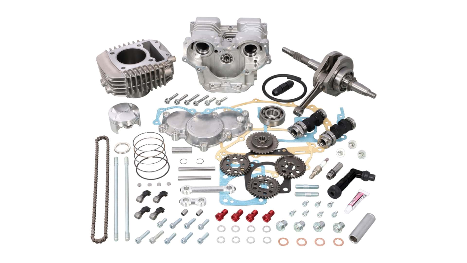 Kitaco這次帶來多款不同排氣量、馬力表現版本的Monkey 125、MSX 125汽缸改裝套件