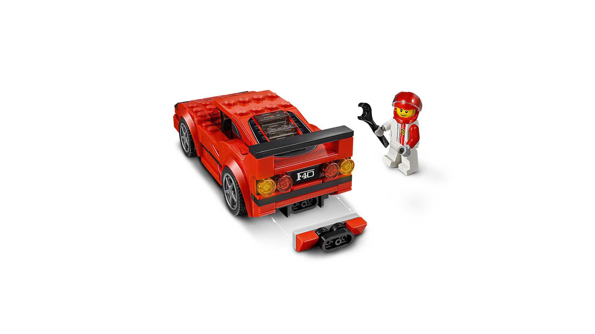 LEGO更是精心的打造了F40 Competizione的套件,讓玩家可以自行決定要升級還是保留F40原版的樣貌