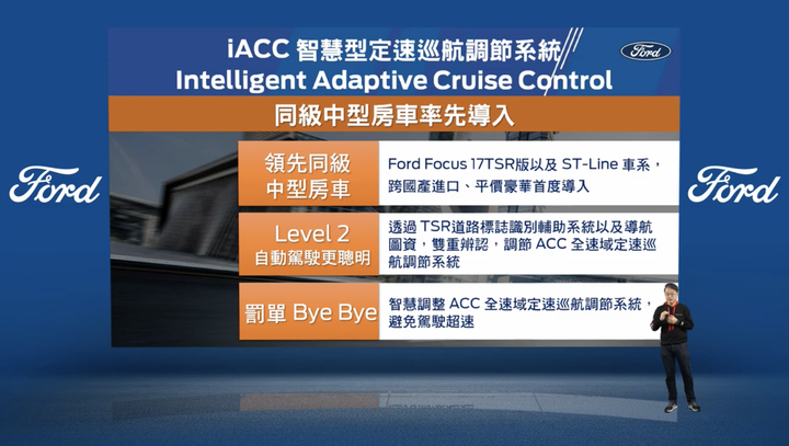iACC智慧型定速巡航調節系統,能自動幫駕駛調整跟車的速限,降低超速風險
