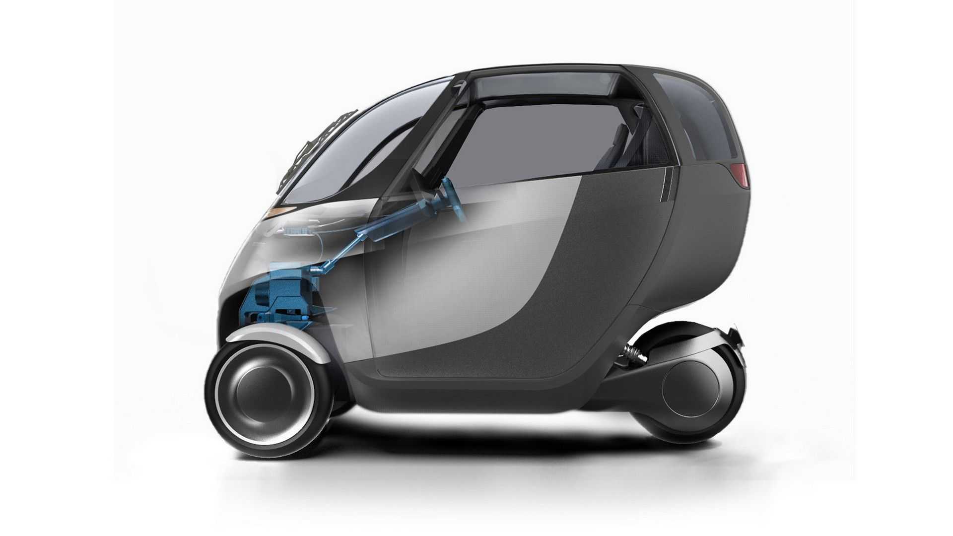 駕駛座內使用方向盤控制,所以Nimbus Halo是一台汽車而不是機車