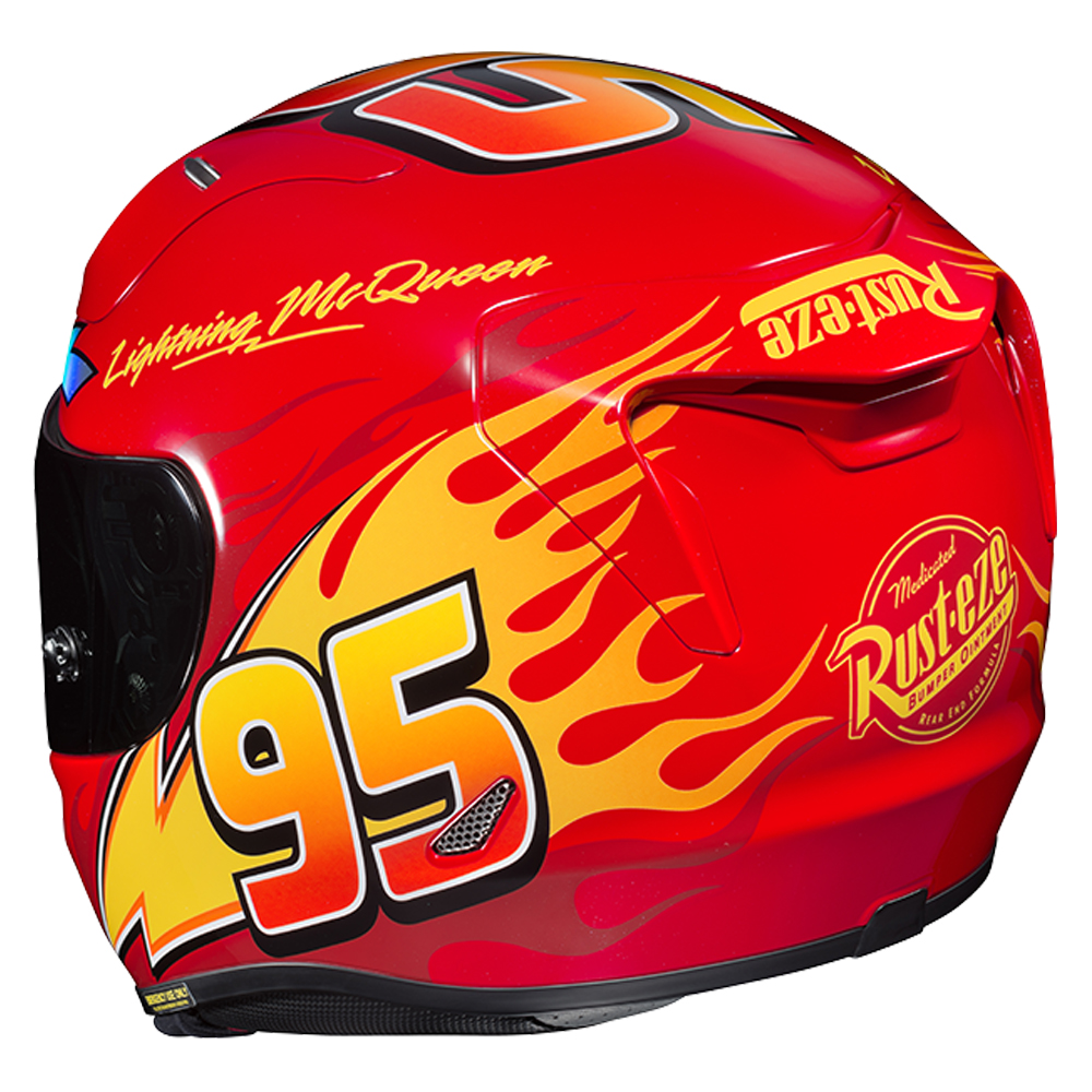 安全帽尾端的定風翼，可以在高速下利用空氣下壓力穩定頭部防止甩動