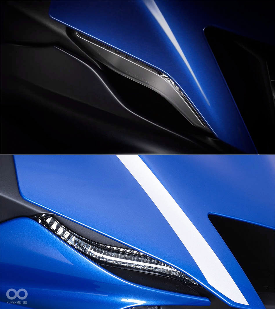 相似的車頭造型，令人期待實車樣貌（上圖神秘新車；下圖YZF-R6）