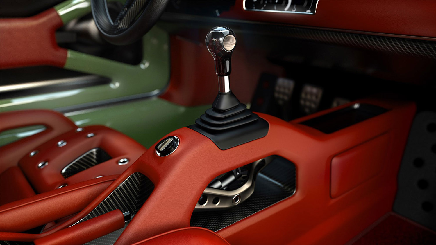 極富機械感的外露式排檔機構