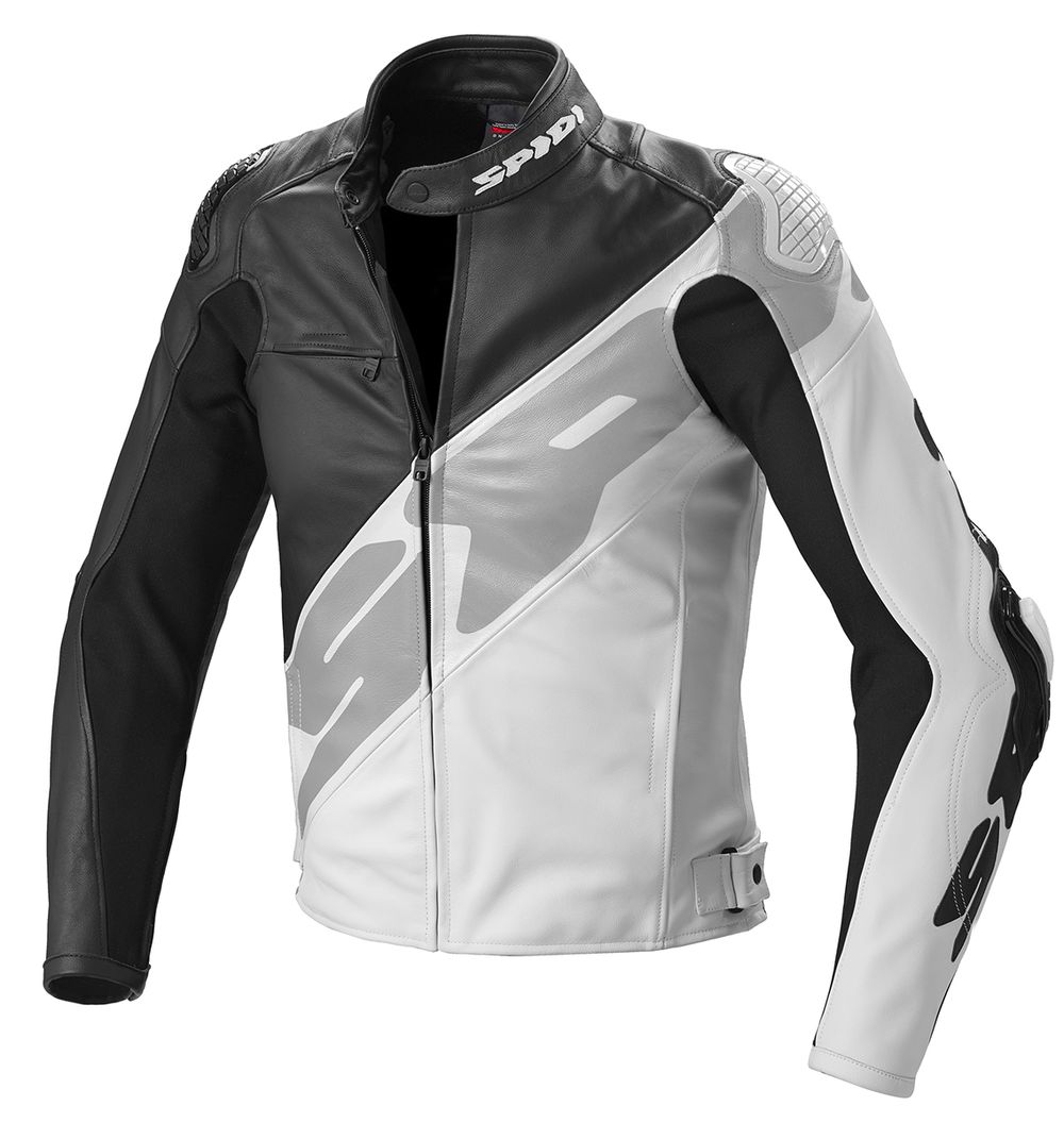 合身剪裁與窄腰身，看起來就像是一件普通皮夾克，很適合休閒穿搭