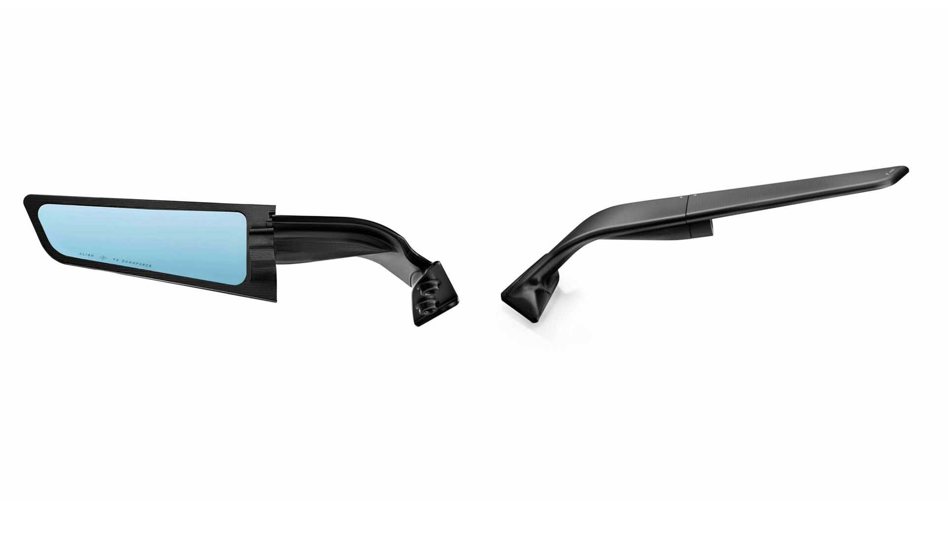 後照鏡尾端可翻折,兼具後照鏡與定風翼的功能