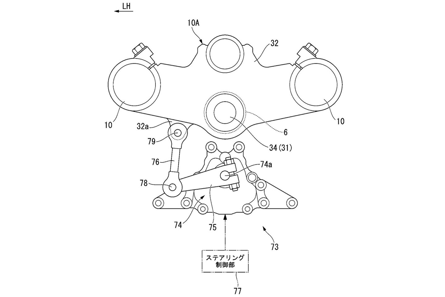 專利圖上能看到LKAS是透過手臂連接三角台的方式操作