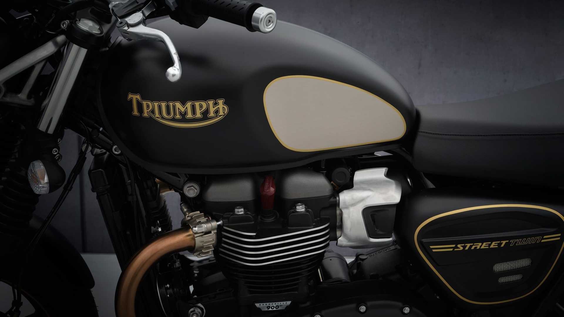 全球限量1000台的Triumph Street Twin Gold Line獨有令人驚豔的藍寶石黑與手繪的金色線條