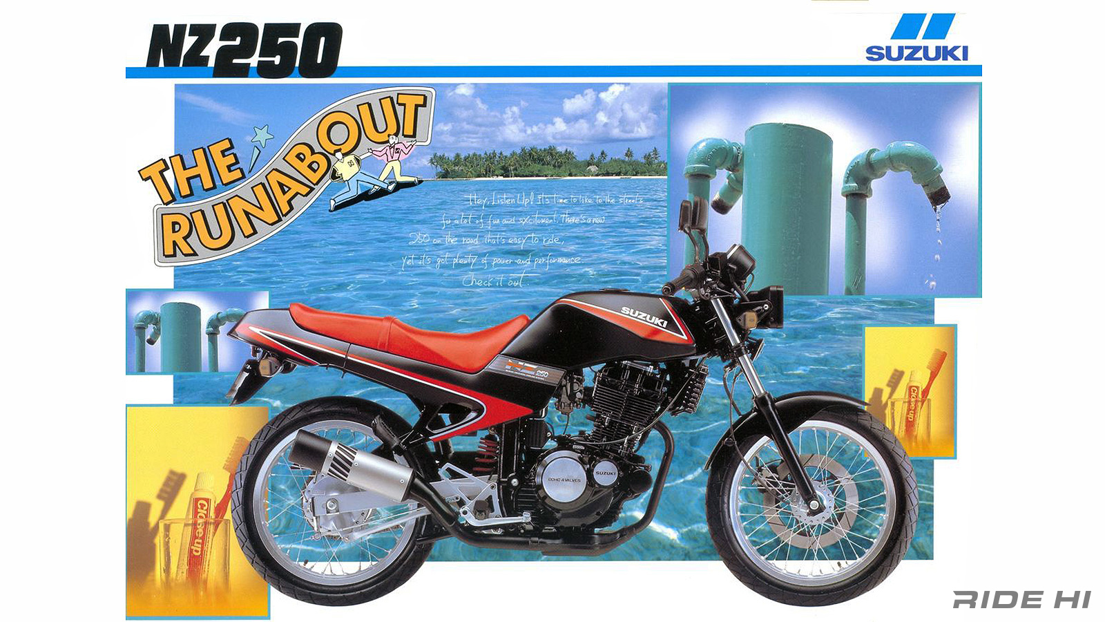 在1980年代的日系250運動化浪潮中，SUZUKI推出很特別的NZ250來迎戰對手！