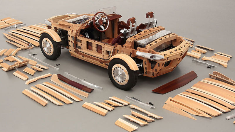 2016年4月Toyota曾展示一輛整車採用木材製作的概念車Setsuna
