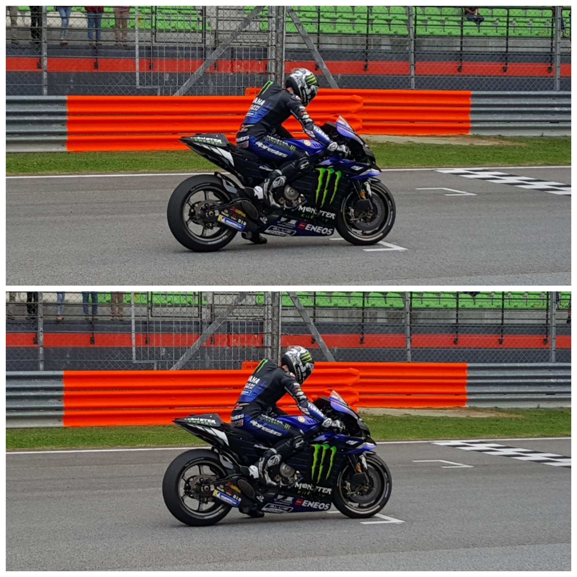 從上下兩張對照圖，能明顯看出使用HoleShot裝置的車高變化