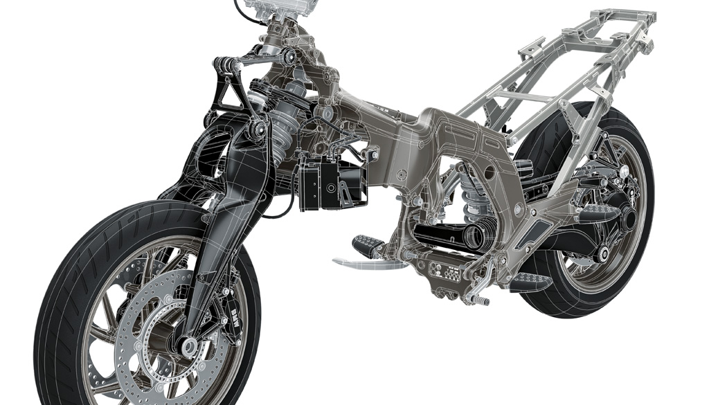 由BMW的Telelever結構圖來看,就能明白Gentleman’s Racer的前懸吊原理